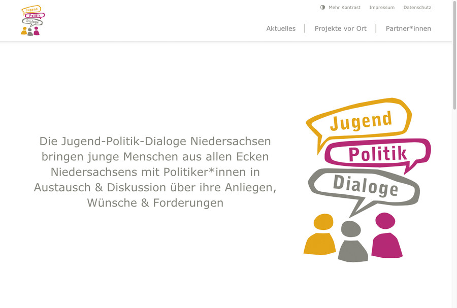 Website Jugend Politik Dialoge