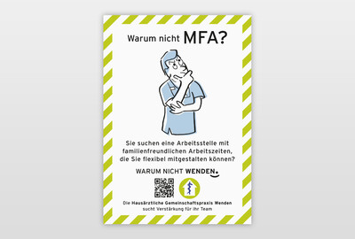 Kampagne zur Mitarbeitergewinnung Plakat-Entwurf »Warum nicht Wenden.«