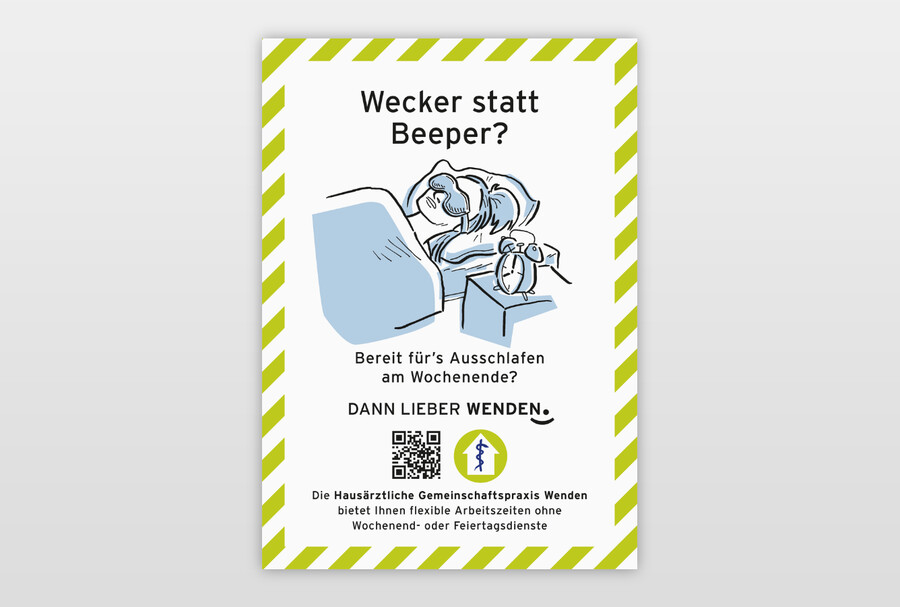 Kampagne zur Mitarbeitergewinnung Plakat-Entwurf »Dann lieber Wenden.«