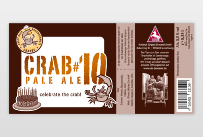 Etikett für Crab #1 (10-Jahre-Edition) 