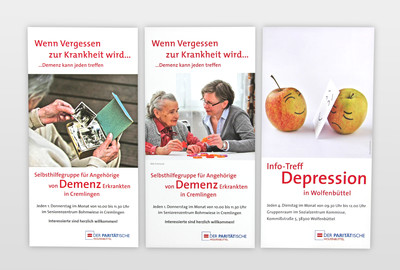 Faltblätter Selbsthilfegruppen Hilfen bei Demenz
