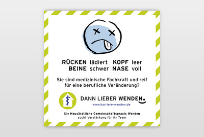 Kampagne zur Mitarbeitergewinnung Animierte Social-Media-Kachel