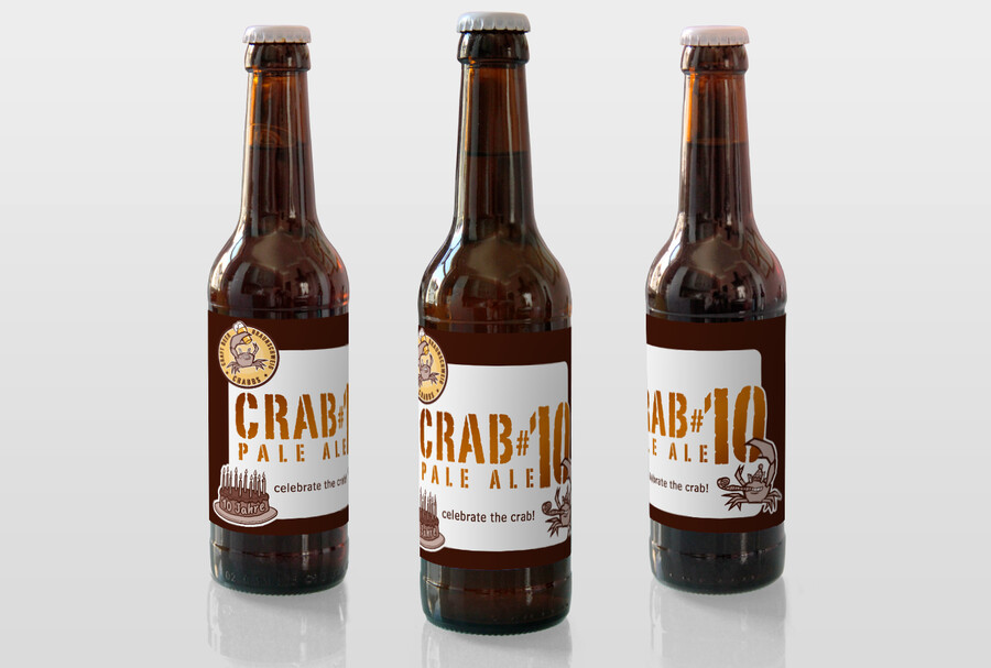 Flaschenetikett Crab #1 (10-Jahre-Edition)