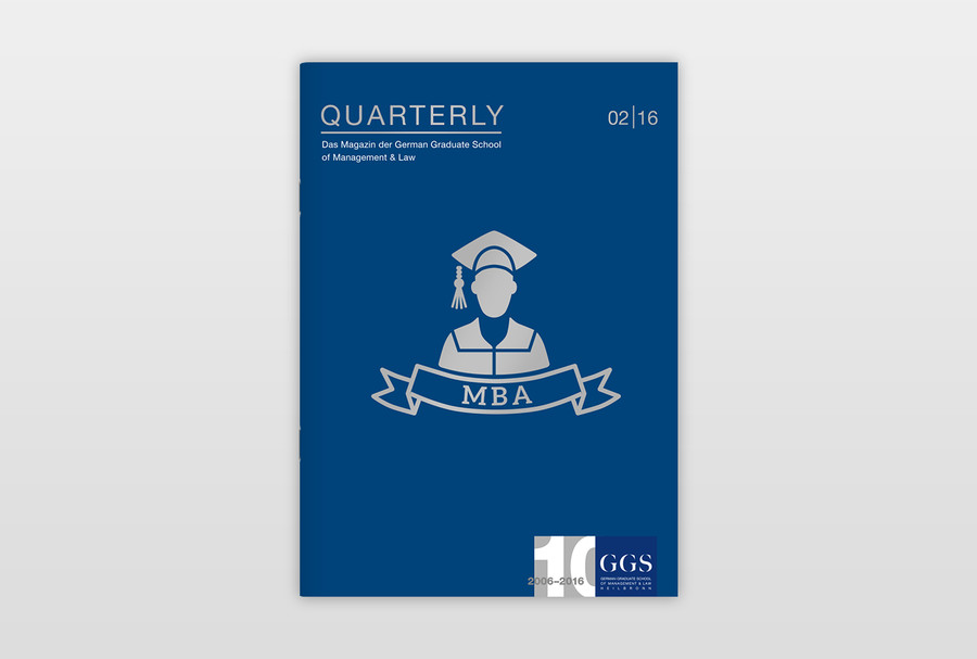 Quarterly 02|16 Titelseite (Veredelung: Heißfolienprägung, Lesebändchen)