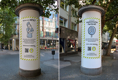Kampagne zur Mitarbeitergewinnung Fotomontage