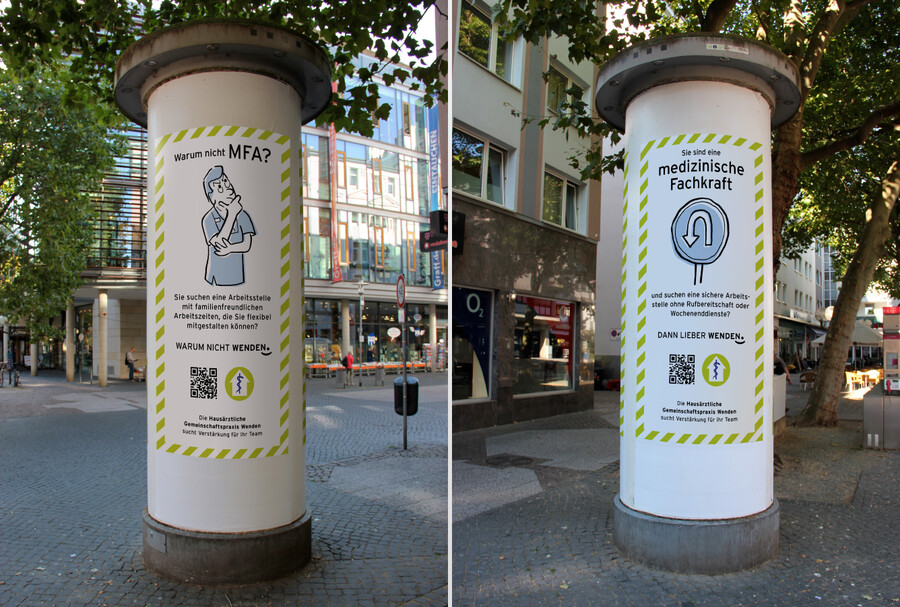 Kampagne zur Mitarbeitergewinnung Fotomontage