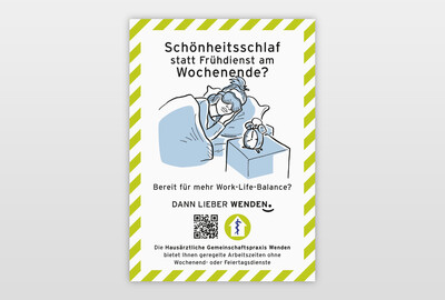Kampagne zur Mitarbeitergewinnung Plakat-Entwurf »Dann lieber Wenden.«
