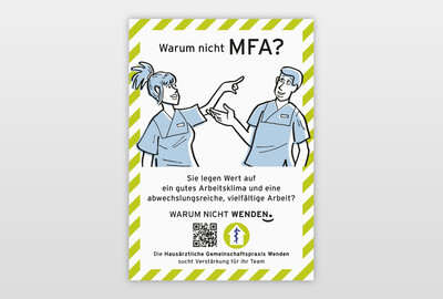 Kampagne zur Mitarbeitergewinnung Plakat-Entwurf »Warum nicht Wenden.«
